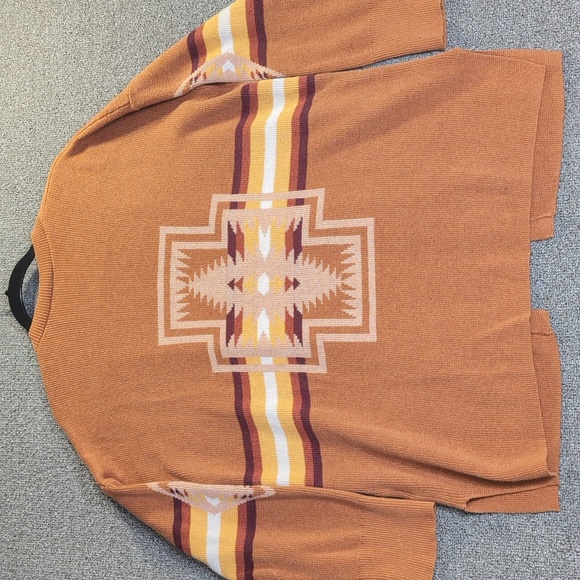 Pendleton Sierra Springs Aztec Southwest Cardigan Cotton Open Sweater Size Large - Picture 8 of 12